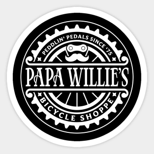 Papa Willie's Bicycle Shoppe Sticker